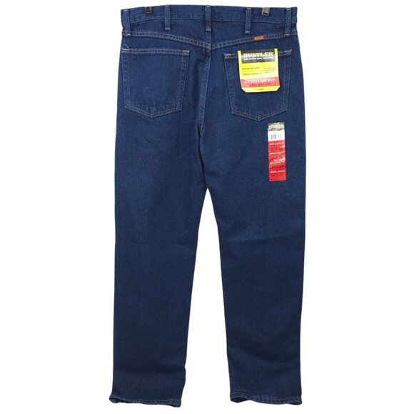Rustler Regular Fit Straight Leg Jeans Mens 34x32 Heavyweight Dark Wash NEW - Picture 2 of 15